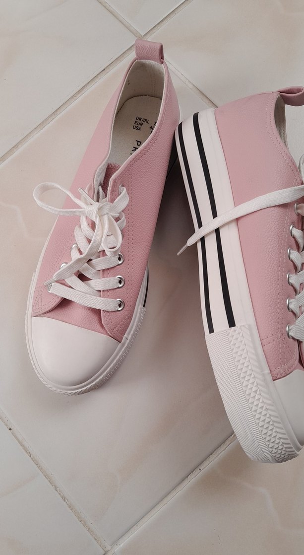 Pembe Bağcıklı Kadın Spor Ayakkabı - Görsel 4