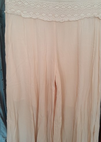 Bej Uzun Keten Bohem Etek - Görsel 3