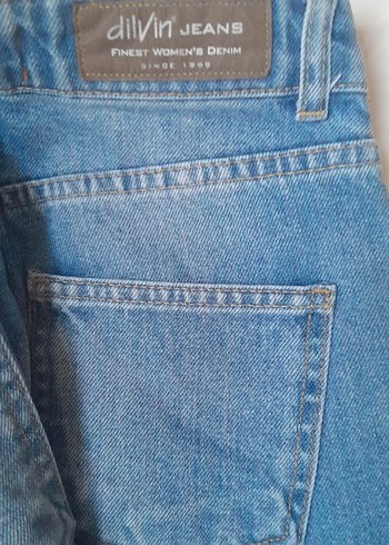 Kadın Siyah Midi Boy Denim Pantolon - Görsel 7