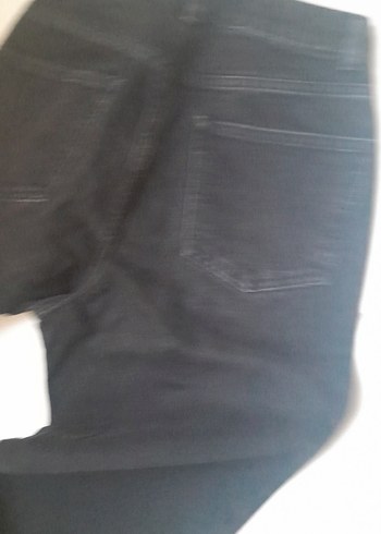 Kadın Siyah Midi Boy Denim Pantolon - Görsel 4