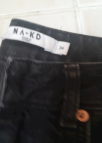 Kadın Siyah Midi Boy Denim Pantolon - Görsel 3