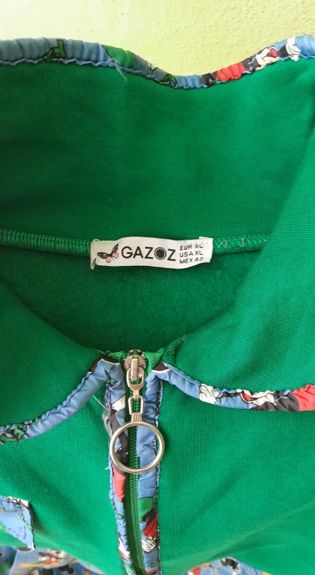 Renkli Desenli Polar Ceket - Görsel 2