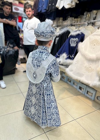 Diğer Gri Etnik Desenli Çocuk Sünnet Kıyafeti