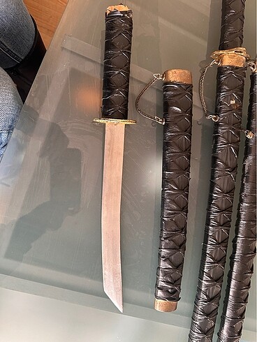  Beden siyah Renk 3 lü Katana set