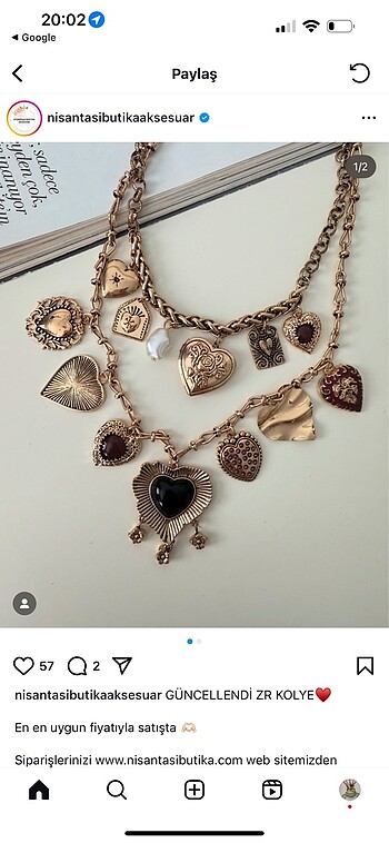 Beden kahverengi Renk zara kolye (yeni)
