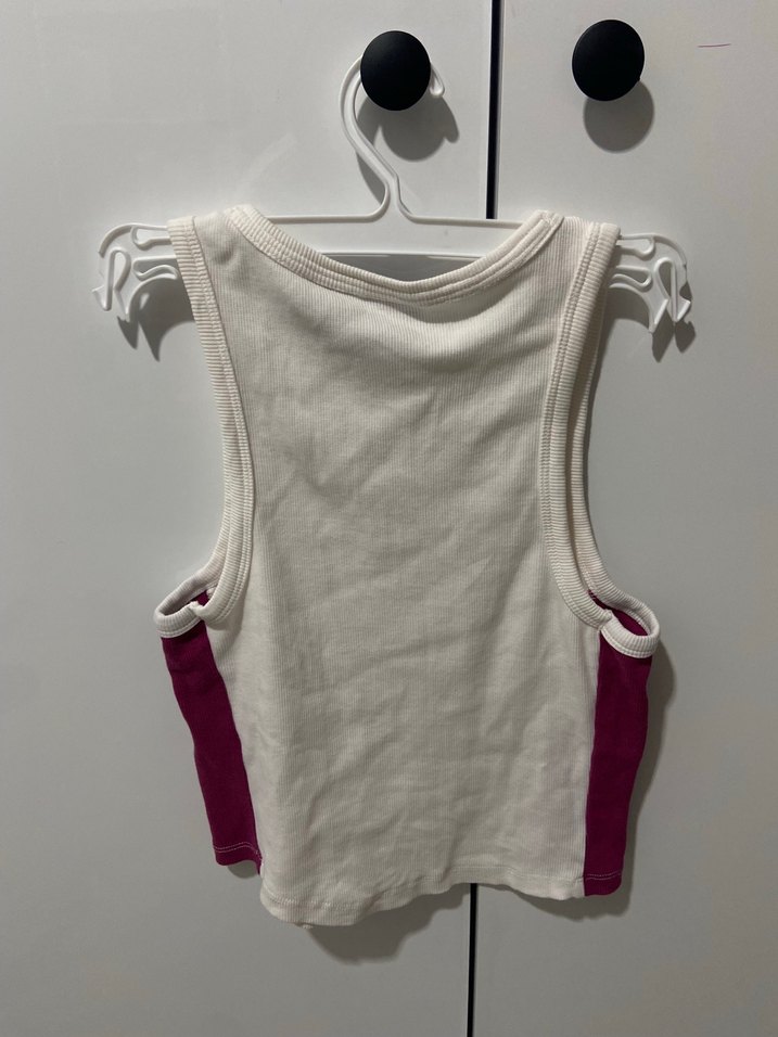 Beyaz crop spor Atlet - Görsel 2