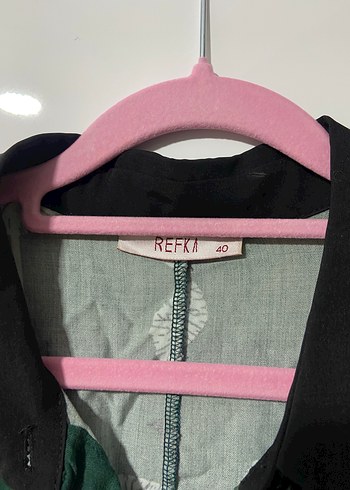 Uzun Kollu Yeşil Baskılı Kadın Elbise - Görsel 3