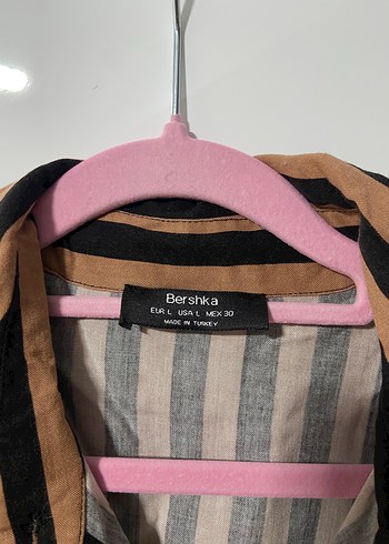 Bershka Gömlek Elbise - Görsel 5