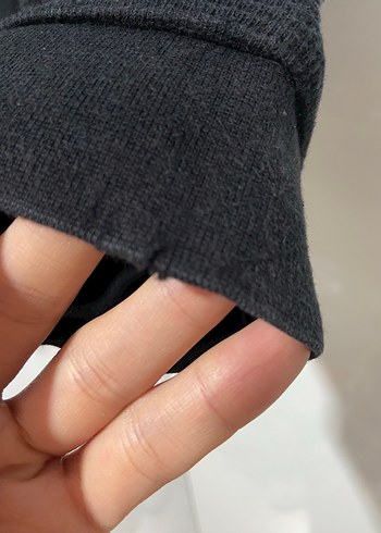 Erkek Siyah Uzun Kollu Salaş Sweatshirt - Görsel 4