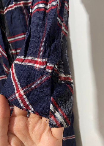 Uzun Kollu Düğmeli Kadın Gömlek Tunik - Görsel 3