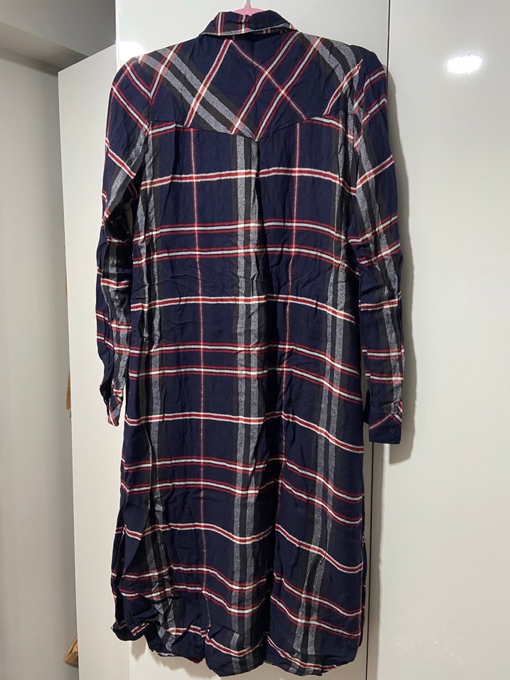 Uzun Kollu Düğmeli Kadın Gömlek Tunik - Görsel 2