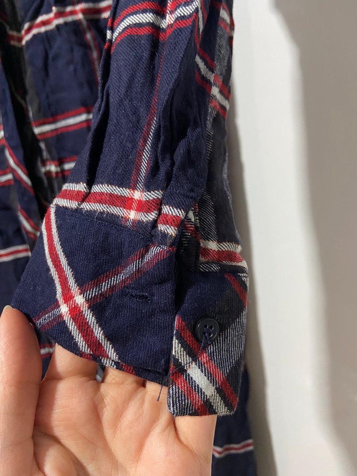 Uzun Kollu Düğmeli Kadın Gömlek Tunik - Görsel 3