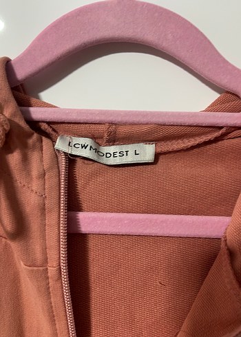 Pembe Kapüşonlu Midi Kadın Ceket - Görsel 4