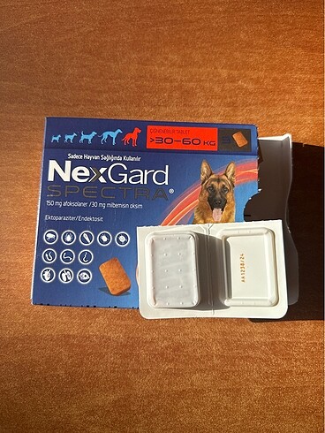 Köpek 30-60 kg iç dış parazit 1 adet 2 adet advantix