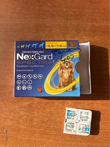 Köpek iç dış parazit 3.5-7.5 arası