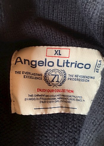 xl Beden gri Renk Angelo litrico marka Örgü Erkek Hırka