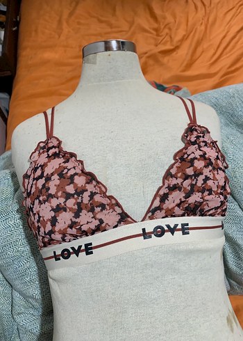 H&M Bohem Desenli Kahverengi Kadın Bralet