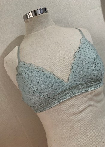 Pastel Mavi Dantel Bohem Bralet
