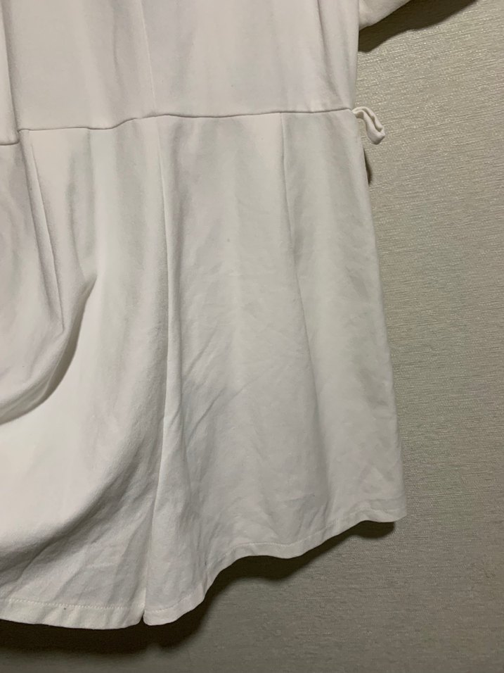 Beyaz Kısa Kollu Midi Tulum - Görsel 5