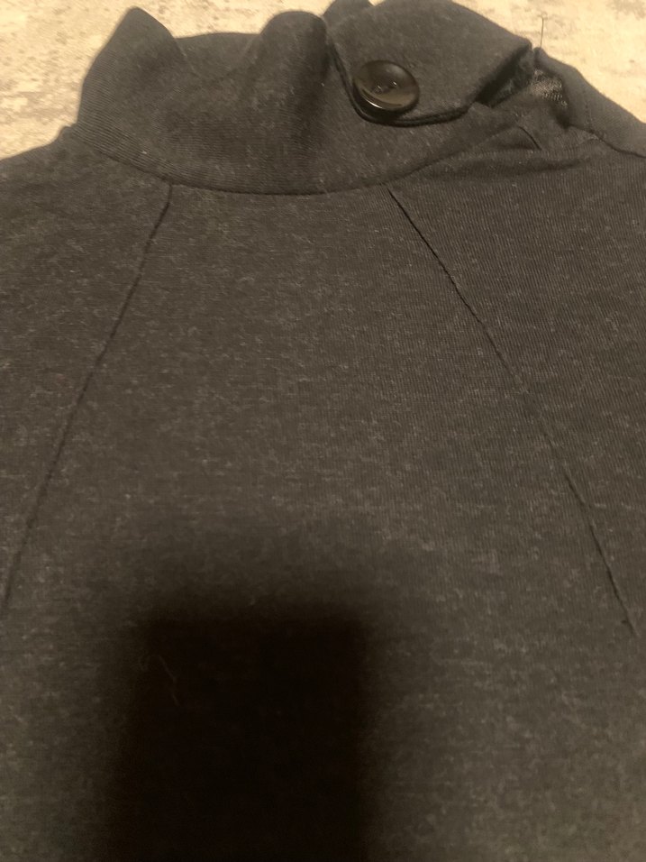 Düğmeli Siyah Uzun Kollu Triko Elbise - Görsel 3