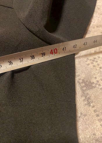 Düğmeli Siyah Uzun Kollu Ofis Elbisesi - Görsel 7