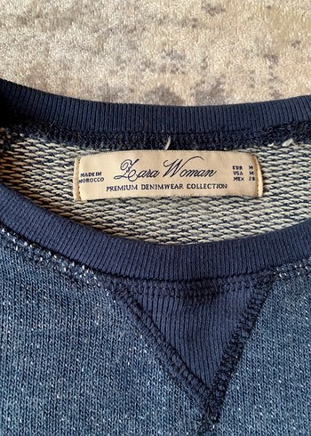 Gri Erkek Denim Sweatshirt Uzun Kollu - Görsel 3