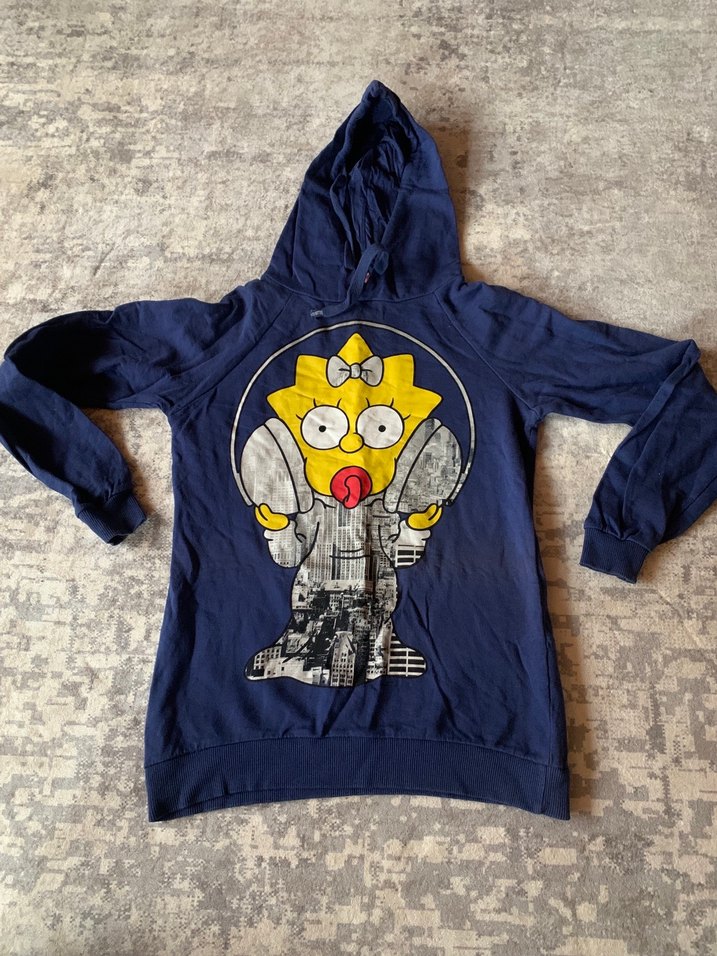 Koyu Mavi Kapüşonlu Erkek Sweatshirt - Görsel 2