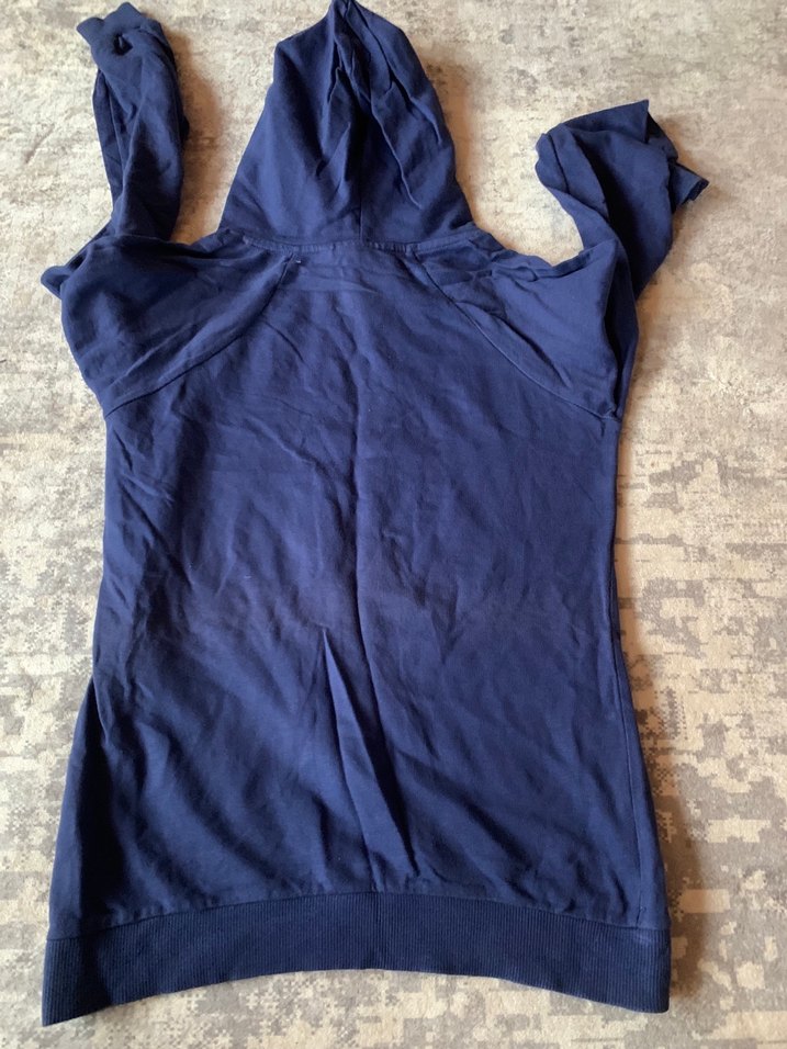 Koyu Mavi Kapüşonlu Erkek Sweatshirt - Görsel 5