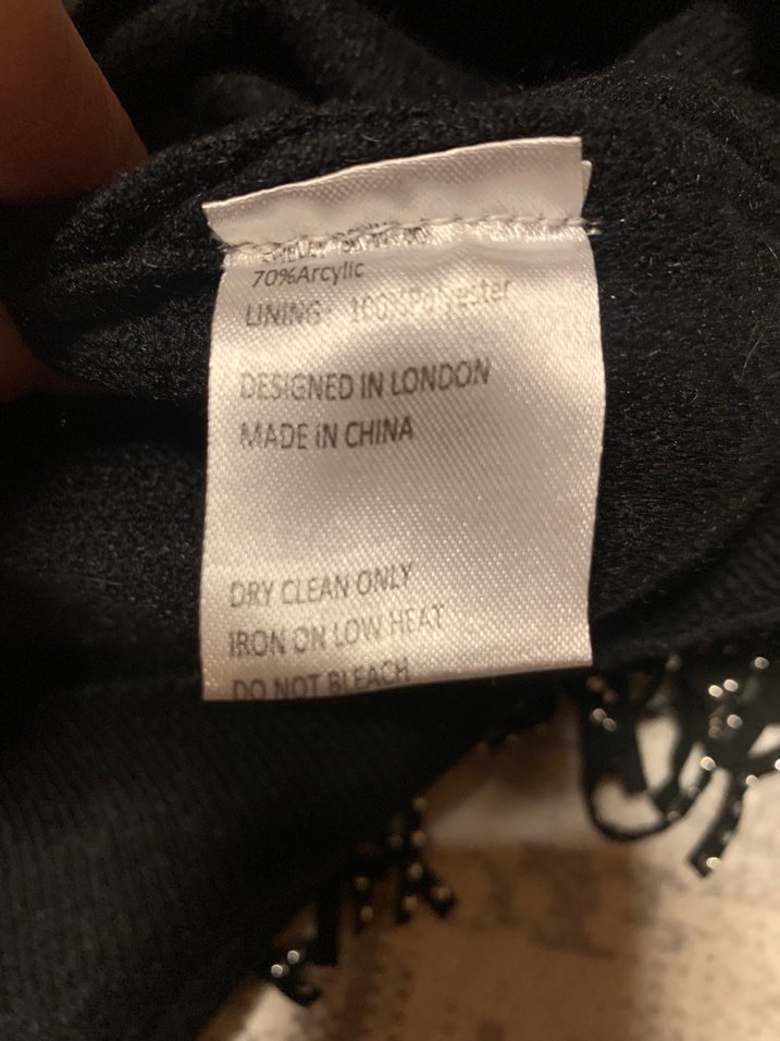 Siyah Örgü Kadın Kazak, Uzun Kollu, Salaş - Görsel 4