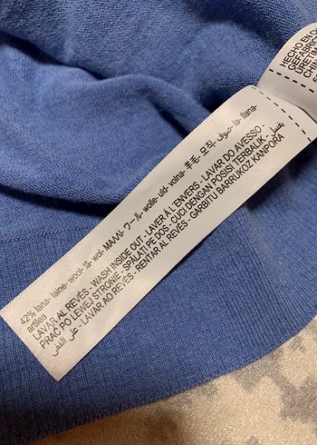 Mavi Uzun Kollu Kadın Triko - Görsel 5