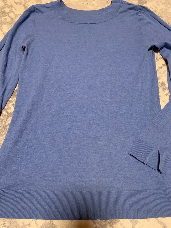 Mavi Uzun Kollu Kadın Triko - Görsel 2