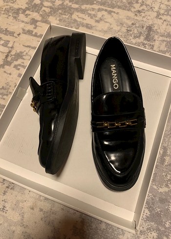 Kadın Siyah Parlak Deri Tokalı Loafer - Görsel 2