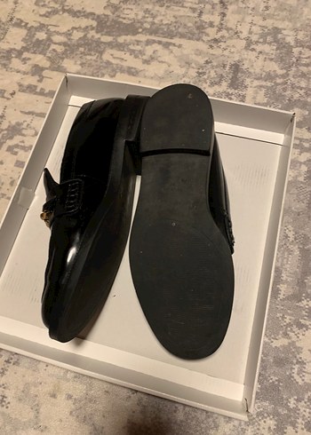 Kadın Siyah Parlak Deri Tokalı Loafer - Görsel 3