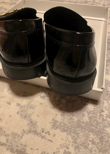 Kadın Siyah Parlak Deri Tokalı Loafer - Görsel 4