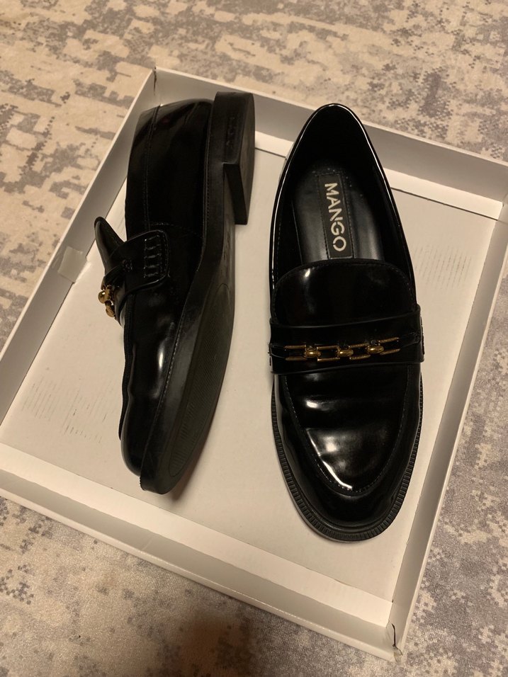 Kadın Siyah Parlak Deri Tokalı Loafer - Görsel 2