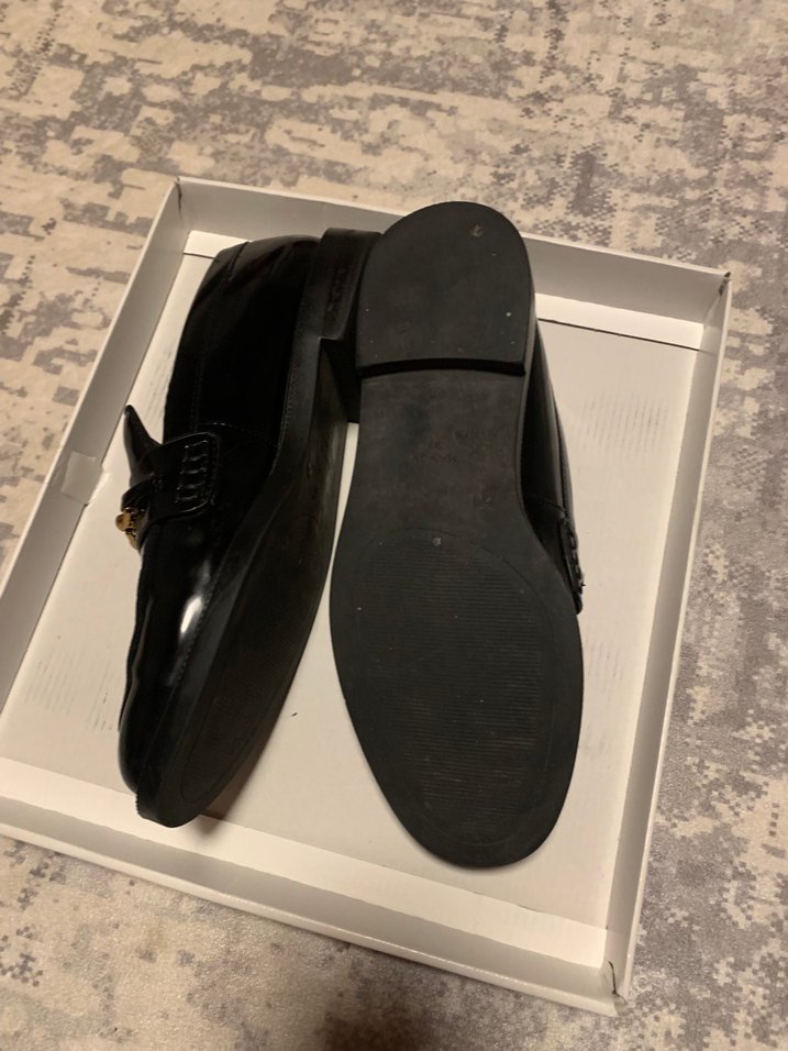 Kadın Siyah Parlak Deri Tokalı Loafer - Görsel 3