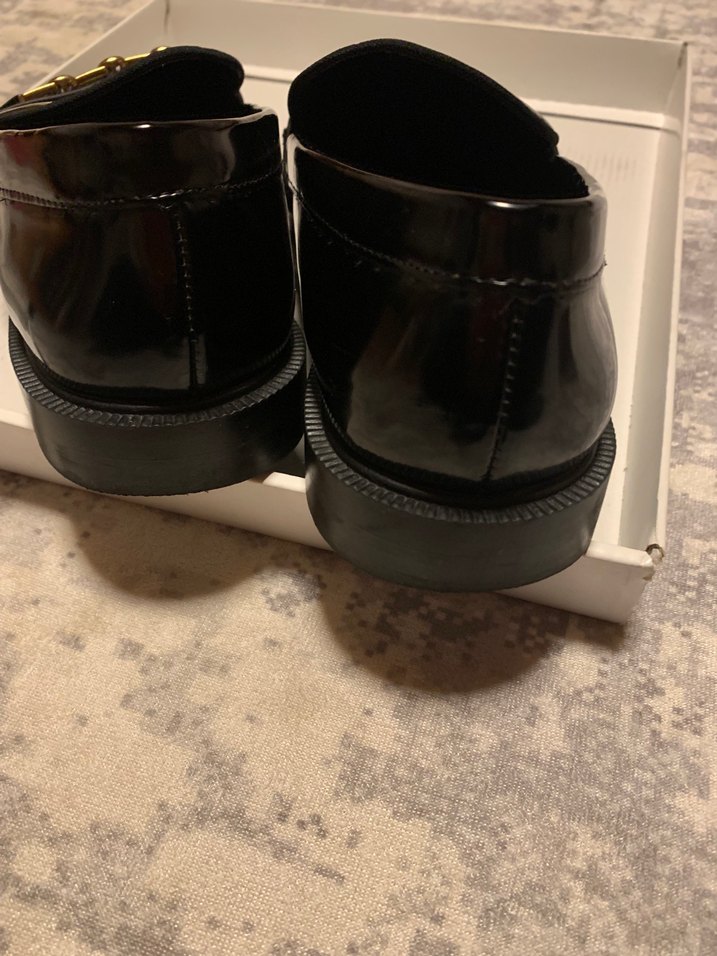 Kadın Siyah Parlak Deri Tokalı Loafer - Görsel 4