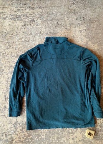 xxl Beden turkuaz Renk Turkuaz Erkek Yarım Fermuarlı Polar Sweatshirt