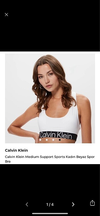 Calvin Klein spor sütyen S beden