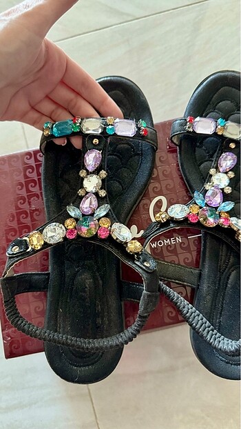 Pierre Cardin Pierre Cardin 38 beden taşlı sandalet
