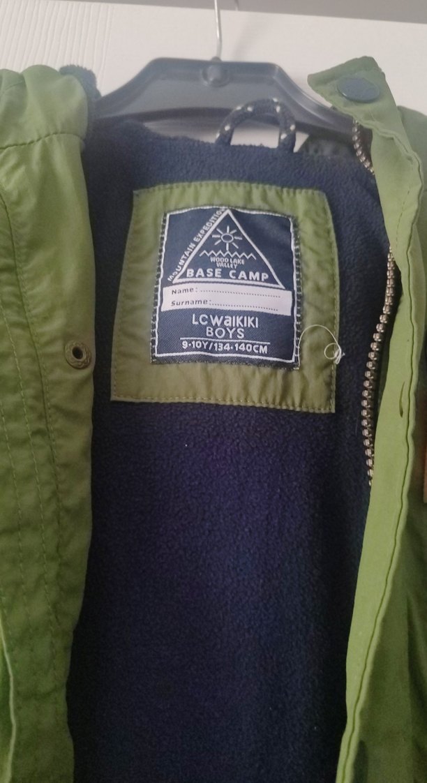 Kapüşonlu Haki Erkek Çocuk Mont - Görsel 2