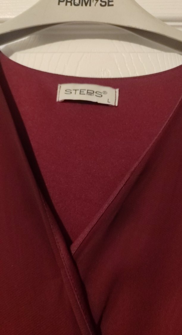 Bordo Piliseli Uzun Kadın Elbise - Görsel 3