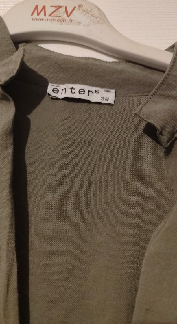 Kadın Keten Uzun Kemerli Elbise - Görsel 3