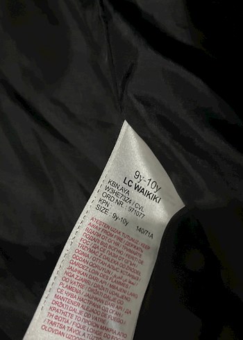 Çocuk Siyah fermuarlı mont 10 ve 12 yaş - Görsel 4