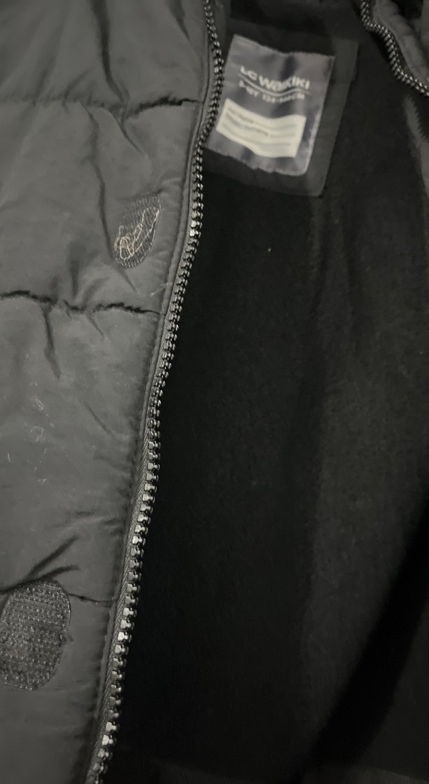 Çocuk Siyah fermuarlı mont 10 ve 12 yaş - Görsel 3