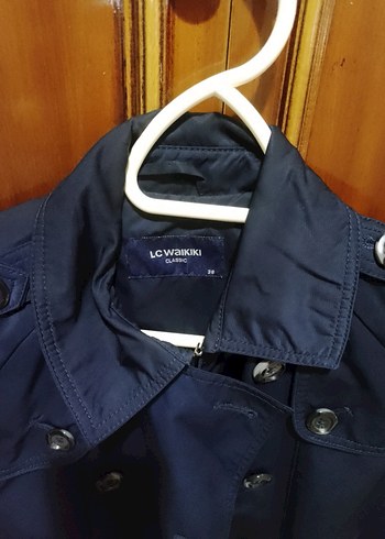 Lacivert Midi Kemerli Kadın Trençkot - Görsel 2