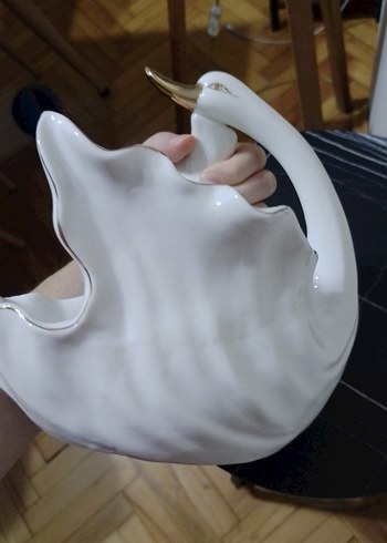 Beyaz Seramik Kuğu Biblo - Görsel 3