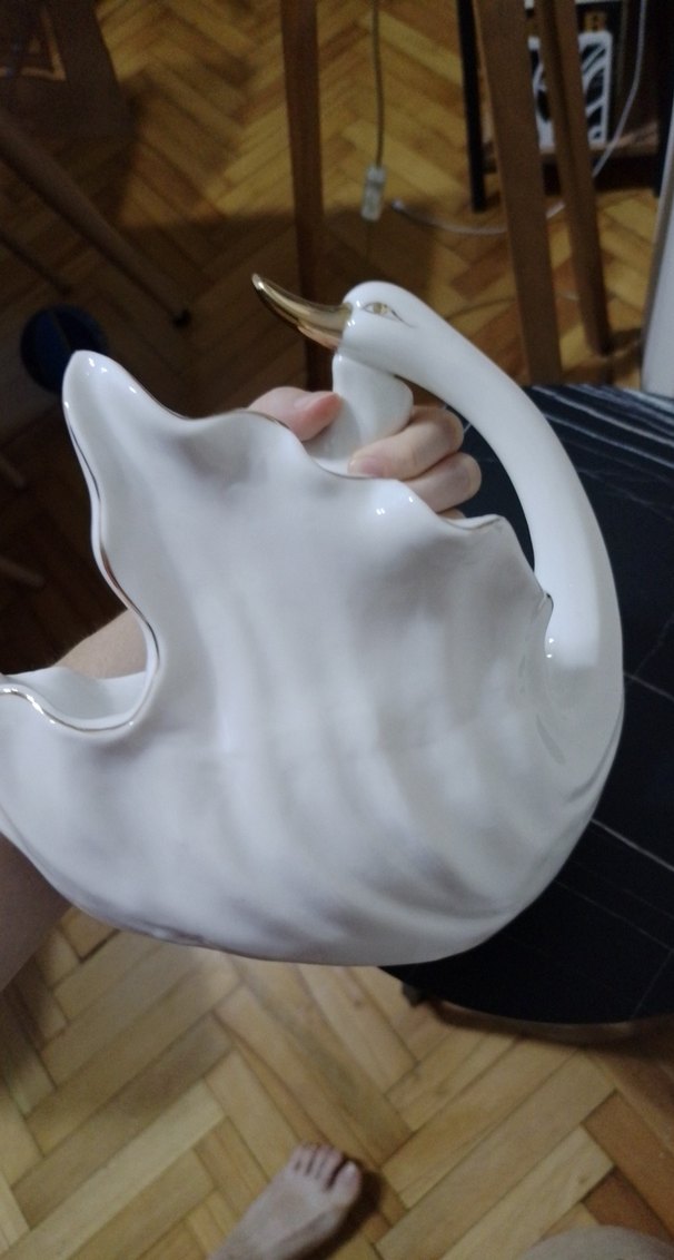 Beyaz Seramik Kuğu Biblo - Görsel 3