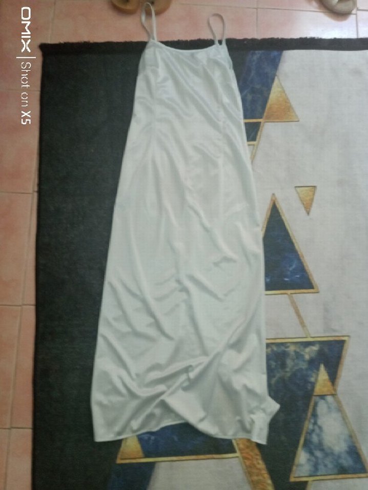 Uzun Gri Kadın Elbise  - Görsel 2