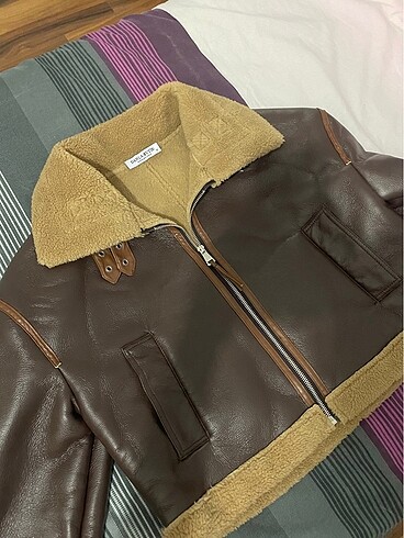 Damla butik deri biker mont